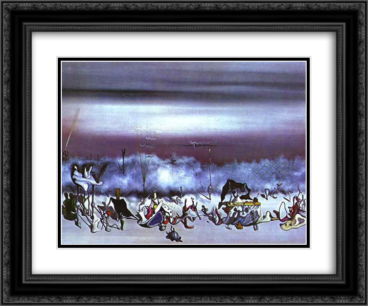 The Ribbon of Extremes 24x20 Black Ornate Wood Framed Art Print Poster with Double Matting by Tanguy, Yves