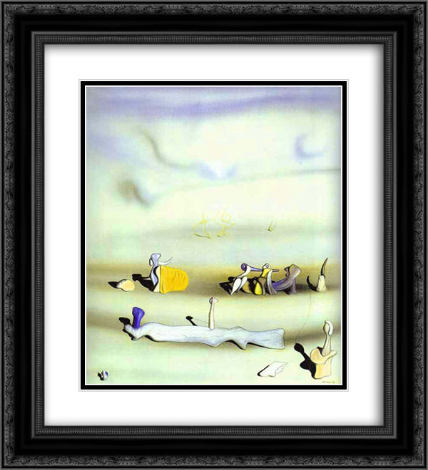 Tomorrow 20x22 Black Ornate Wood Framed Art Print Poster with Double Matting by Tanguy, Yves
