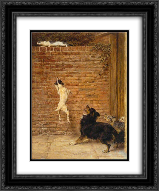 A Blockade Runner 20x24 Black Ornate Wood Framed Art Print Poster with Double Matting by Riviere, Briton