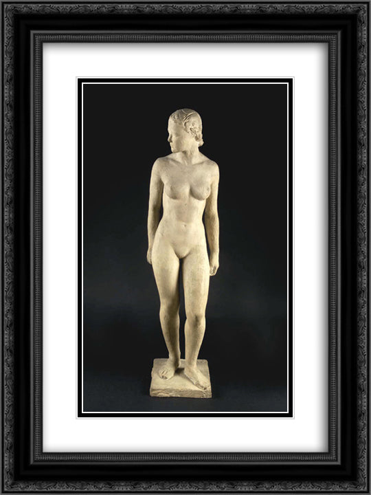 Assia 18x24 Black Ornate Wood Framed Art Print Poster with Double Matting by Despiau, Charles