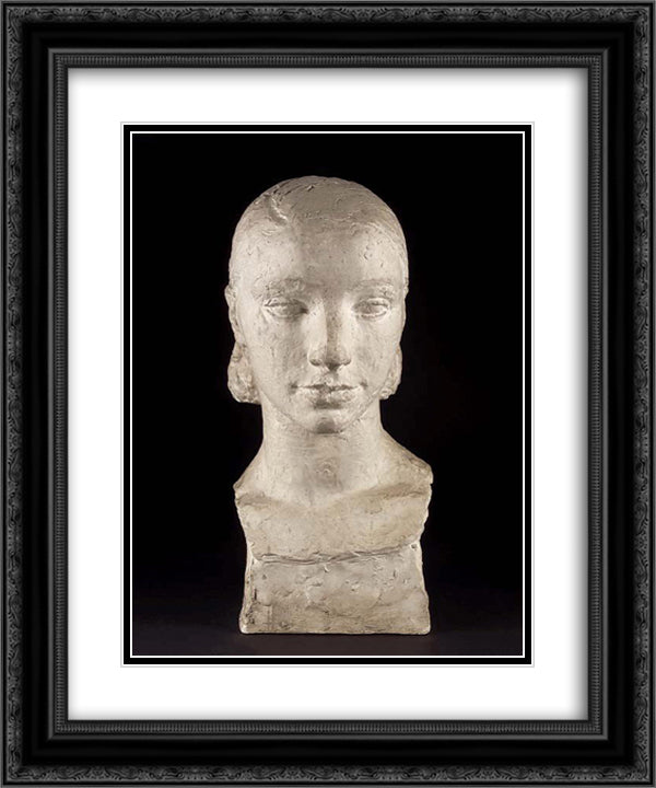 Dominique Jeanes 20x24 Black Ornate Wood Framed Art Print Poster with Double Matting by Despiau, Charles