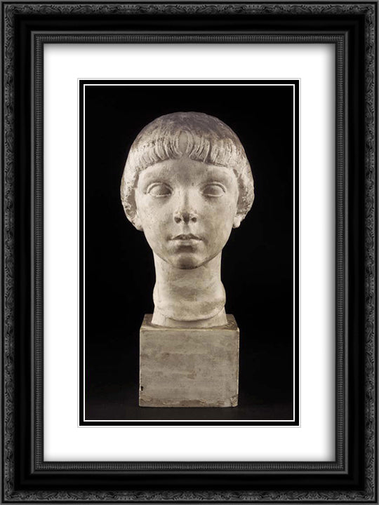 Jacquot 18x24 Black Ornate Wood Framed Art Print Poster with Double Matting by Despiau, Charles