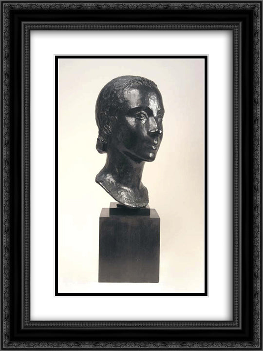 Princesse Murat 18x24 Black Ornate Wood Framed Art Print Poster with Double Matting by Despiau, Charles