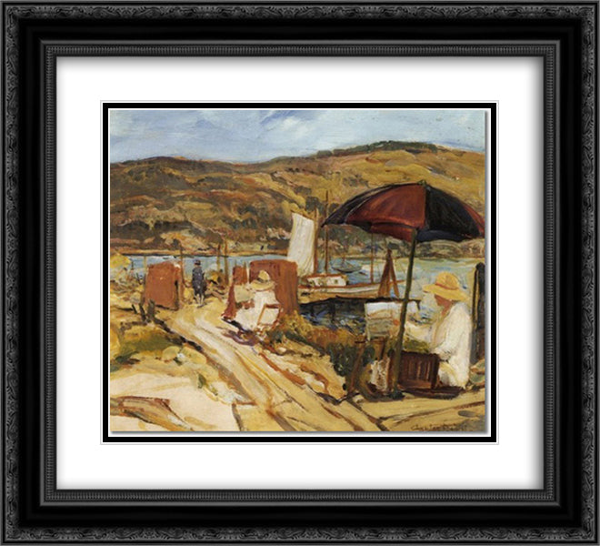 Ballast Point California 22x20 Black Ornate Wood Framed Art Print Poster with Double Matting by Reiffel, Charles