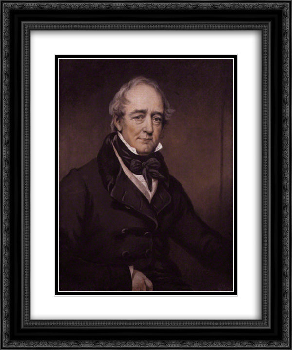 Charles Turner 20x24 Black Ornate Wood Framed Art Print Poster with Double Matting by Turner, Charles
