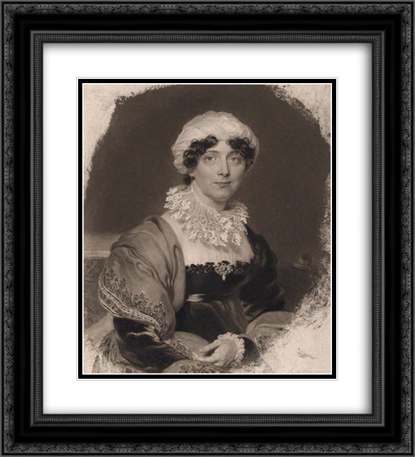 Eleanor (nee Watts), Lady Wigram 20x22 Black Ornate Wood Framed Art Print Poster with Double Matting by Turner, Charles