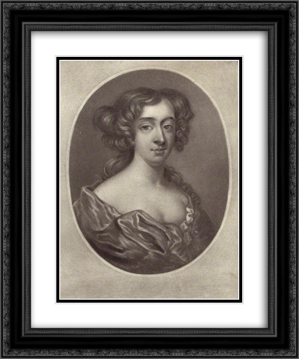 Frances Teresa Stuart, Duchess of Richmond and Lennox 20x24 Black Ornate Wood Framed Art Print Poster with Double Matting by Turner, Charles