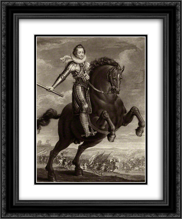 Frederick V, King of Bohemia 20x24 Black Ornate Wood Framed Art Print Poster with Double Matting by Turner, Charles