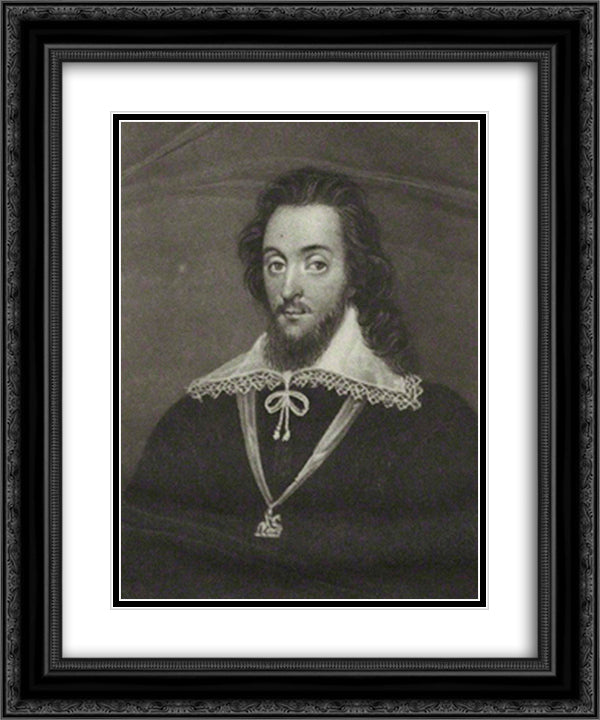George Clifford, 3rd Earl of Cumberland 20x24 Black Ornate Wood Framed Art Print Poster with Double Matting by Turner, Charles