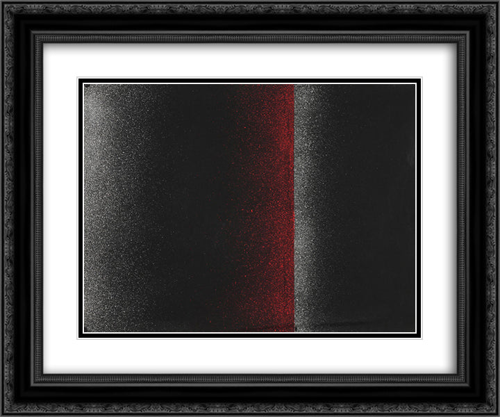 Sprayed Picture 24x20 Black Ornate Wood Framed Art Print Poster with Double Matting by Posenenske, Charlotte
