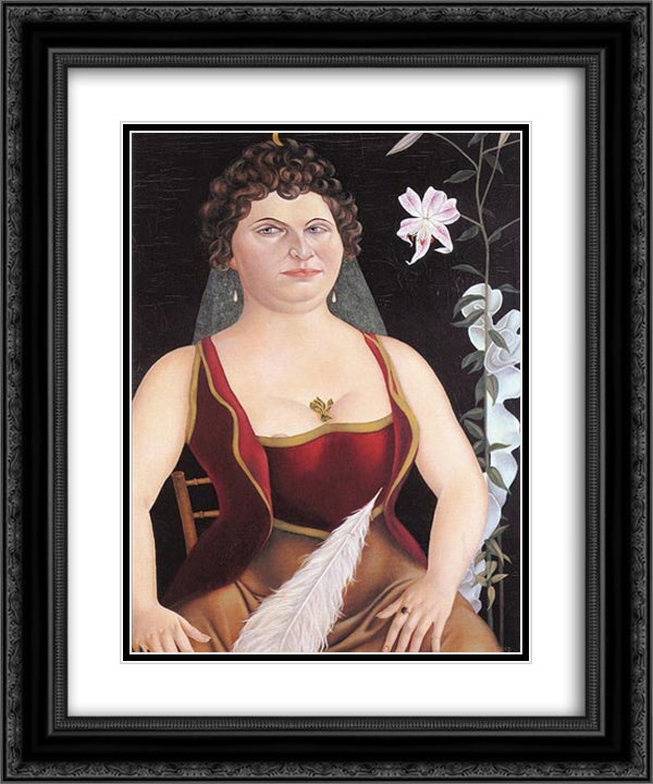 Imperial Countess Triangi - Taglioni 20x24 Black Ornate Wood Framed Art Print Poster with Double Matting by Schad, Christian