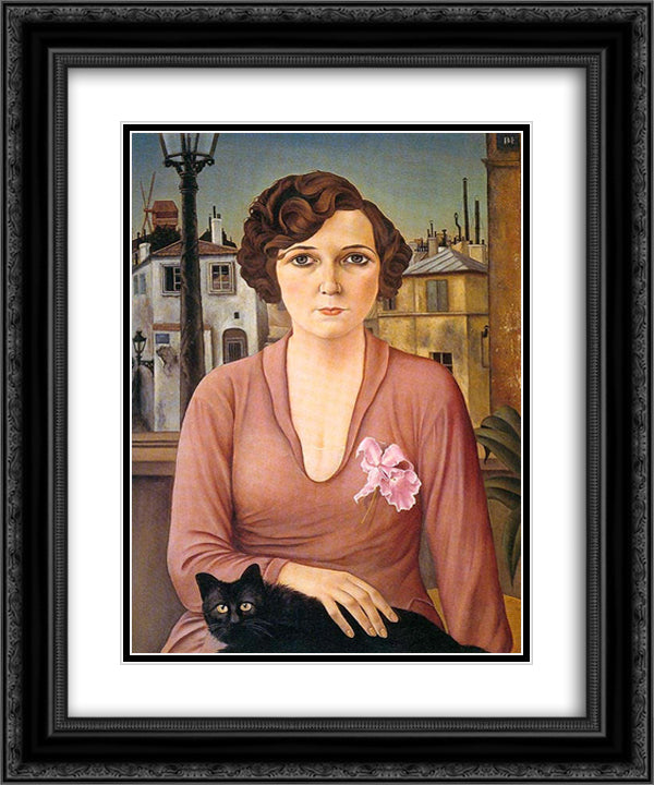 Marcella 20x24 Black Ornate Wood Framed Art Print Poster with Double Matting by Schad, Christian