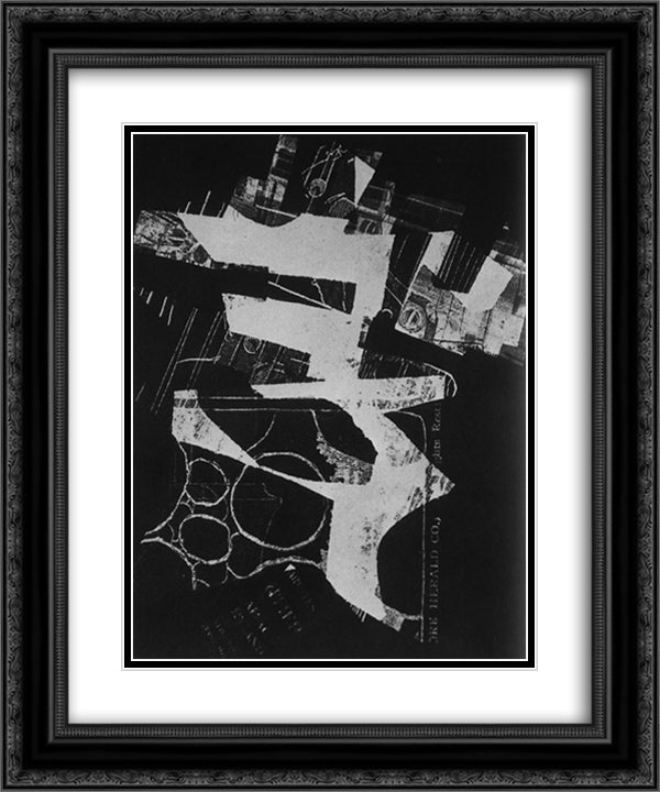 Schadografija 20x24 Black Ornate Wood Framed Art Print Poster with Double Matting by Schad, Christian