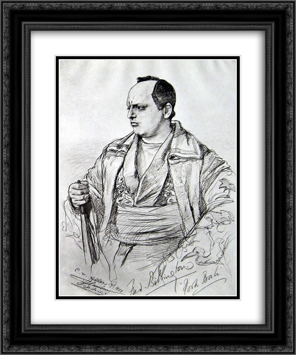 Actor Fred Billington 20x24 Black Ornate Wood Framed Art Print Poster with Double Matting by Allers, Christian Wilhelm