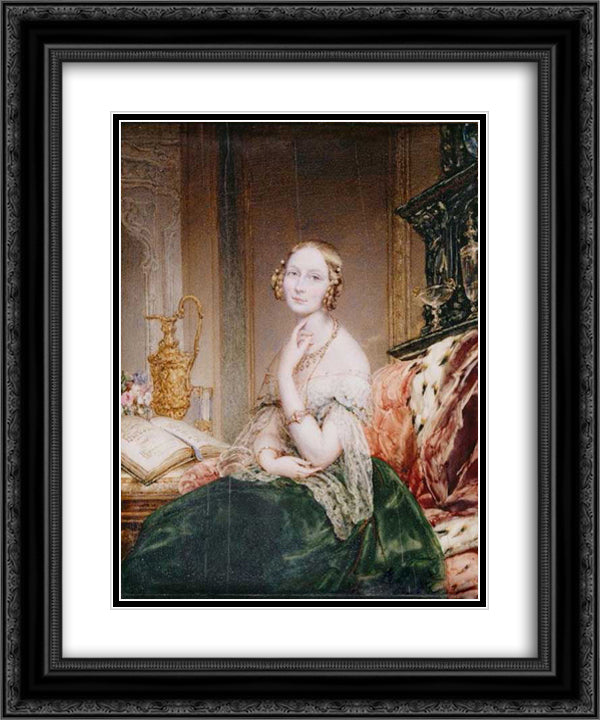 Great Duchess Elena Pavlovna 20x24 Black Ornate Wood Framed Art Print Poster with Double Matting by Robertson, Christina