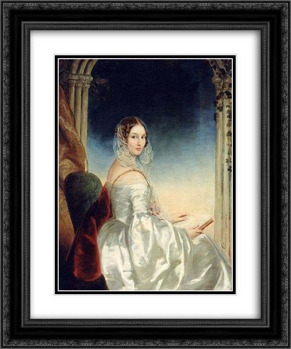 Olga Ivanovna Orlova-Davydova (Baryatinsky 20x24 Black Ornate Wood Framed Art Print Poster with Double Matting by Robertson, Christina