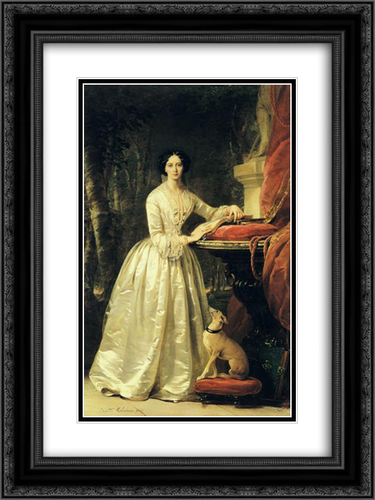 Portrait of Grand Duchess Maria Alexandrovna 18x24 Black Ornate Wood Framed Art Print Poster with Double Matting by Robertson, Christina