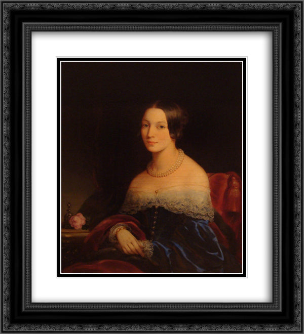 Portrait of Julia Feodorovna Kurakina 20x22 Black Ornate Wood Framed Art Print Poster with Double Matting by Robertson, Christina
