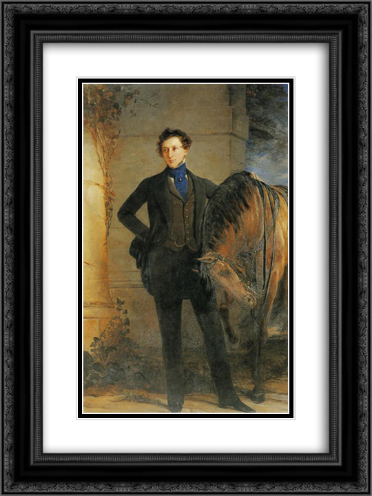 Vladimir Orlov-Davydov 18x24 Black Ornate Wood Framed Art Print Poster with Double Matting by Robertson, Christina
