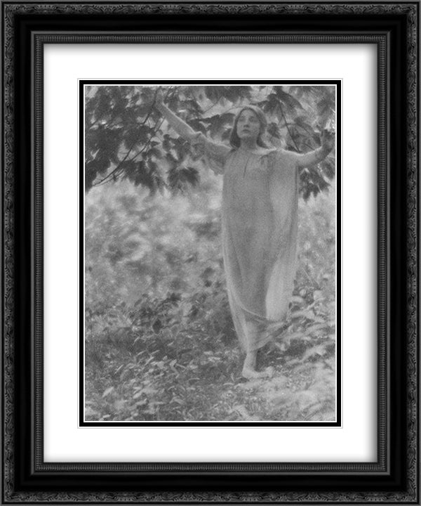 A Model 20x24 Black Ornate Wood Framed Art Print Poster with Double Matting by White, Clarence