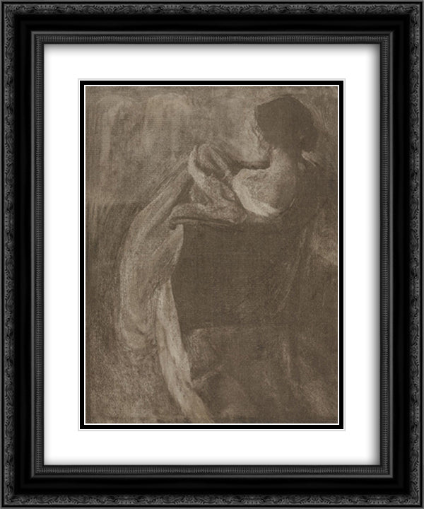 A Study in Gum 20x24 Black Ornate Wood Framed Art Print Poster with Double Matting by White, Clarence