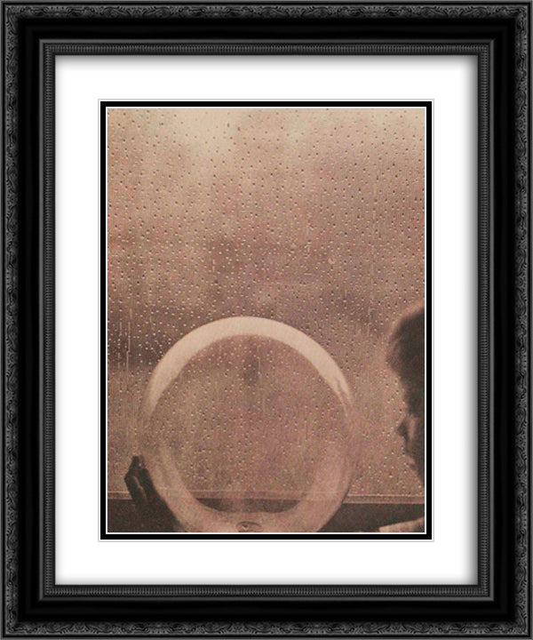 Drops of Rain 20x24 Black Ornate Wood Framed Art Print Poster with Double Matting by White, Clarence