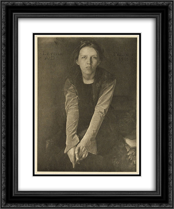 Letitia Felix 20x24 Black Ornate Wood Framed Art Print Poster with Double Matting by White, Clarence