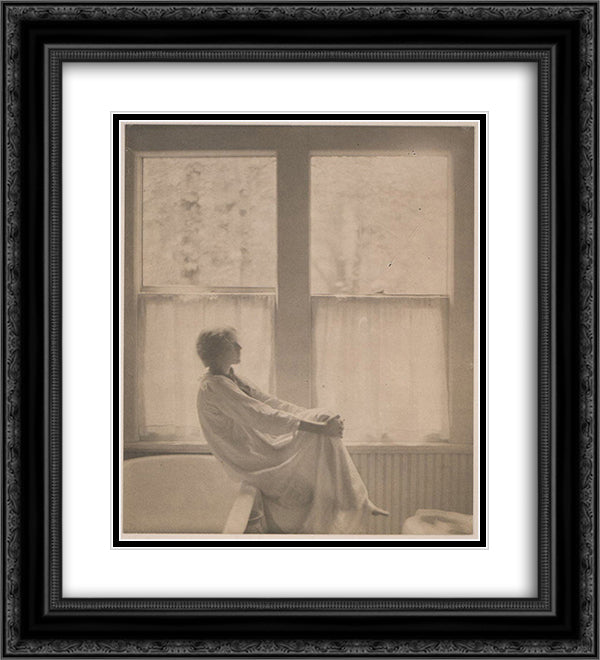 Morning 20x22 Black Ornate Wood Framed Art Print Poster with Double Matting by White, Clarence