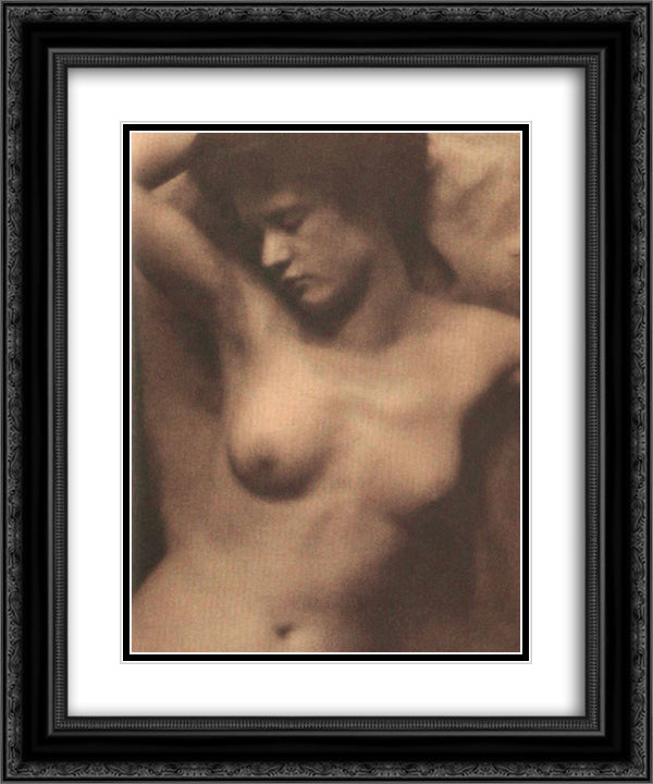 Torso (collaboration with Stieglitz) 20x24 Black Ornate Wood Framed Art Print Poster with Double Matting by White, Clarence