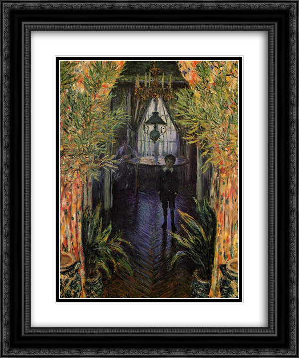 Corner of the Apartment 20x24 Black Ornate Wood Framed Art Print Poster with Double Matting by Monet, Claude
