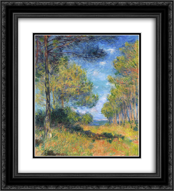 Path at Varengeville 20x22 Black Ornate Wood Framed Art Print Poster with Double Matting by Monet, Claude