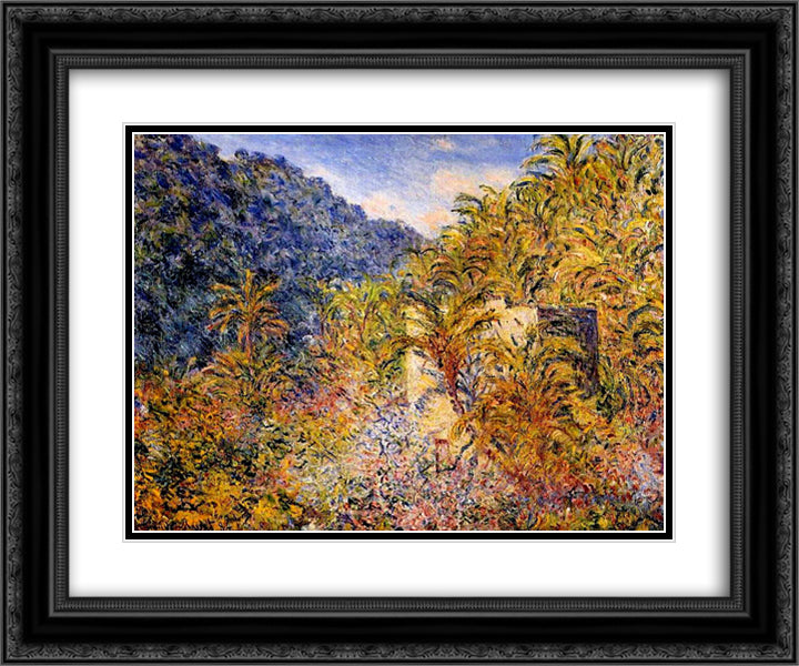 The Valley of Sasso 24x20 Black Ornate Wood Framed Art Print Poster with Double Matting by Monet, Claude