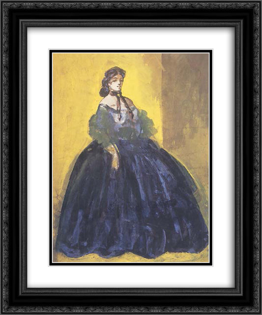 Toliere 20x24 Black Ornate Wood Framed Art Print Poster with Double Matting by Guys, Constantin