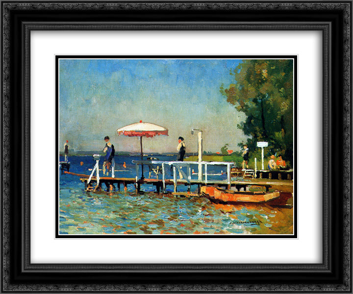 Loosdrecht 24x20 Black Ornate Wood Framed Art Print Poster with Double Matting by Vreedenburgh, Cornelis