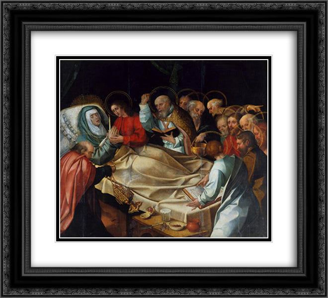 Transito da virgem 22x20 Black Ornate Wood Framed Art Print Poster with Double Matting by Figueiredo, Cristovao de