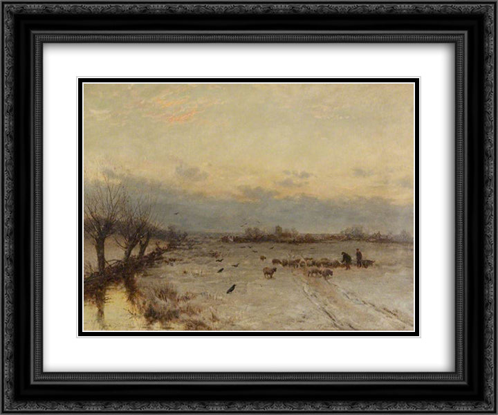 Souvenir of March 24x20 Black Ornate Wood Framed Art Print Poster with Double Matting by Bates, David