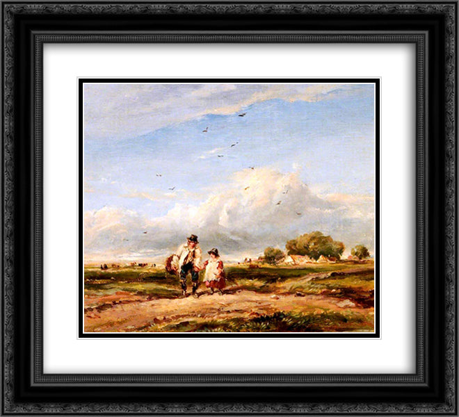The Wayfarers 22x20 Black Ornate Wood Framed Art Print Poster with Double Matting by Cox, David