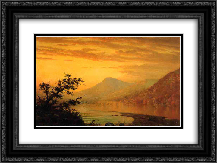 Chestnut Grove, Dashville, New York 24x18 Black Ornate Wood Framed Art Print Poster with Double Matting by Johnson, David