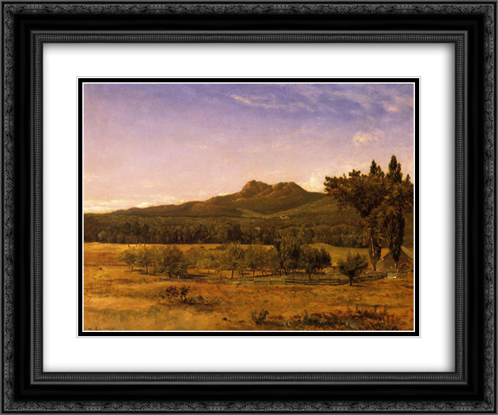 Mount Chocorua, New Hampshire 24x20 Black Ornate Wood Framed Art Print Poster with Double Matting by Johnson, David