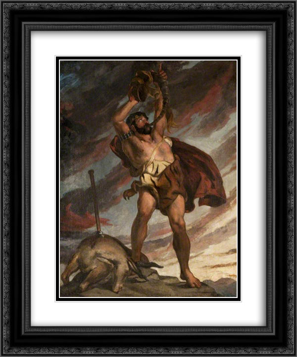 Nimrod 20x24 Black Ornate Wood Framed Art Print Poster with Double Matting by Scott, David