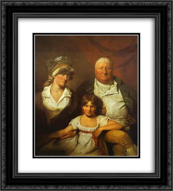 William Chalmers Bethune, his wife Isabella Morison and their Daughter Isabella 20x22 Black Ornate Wood Framed Art Print Poster with Double Matting by Wilkie, David