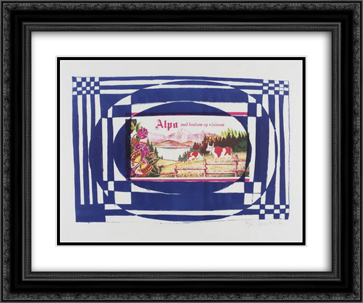 Alpa 24x20 Black Ornate Wood Framed Art Print Poster with Double Matting by Roth, Dieter