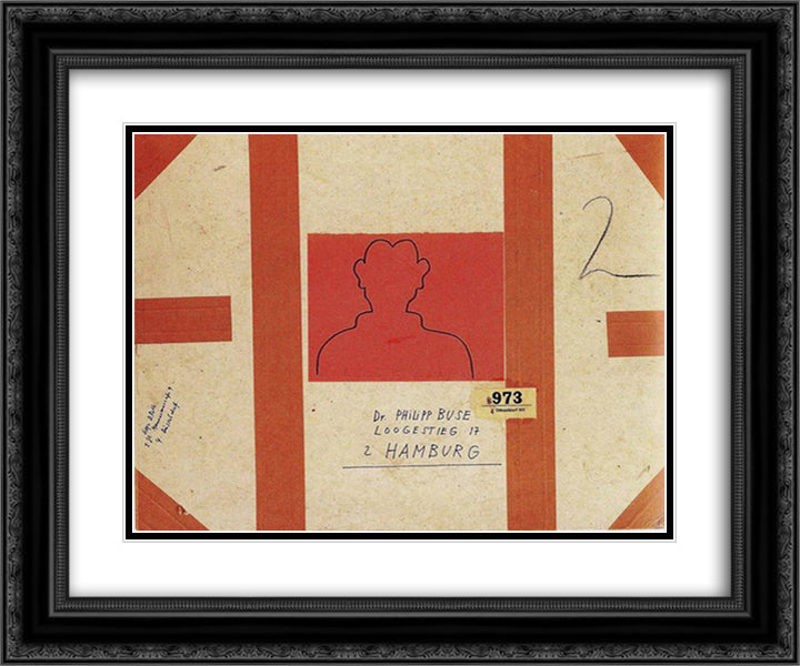 Cassette 24x20 Black Ornate Wood Framed Art Print Poster with Double Matting by Roth, Dieter
