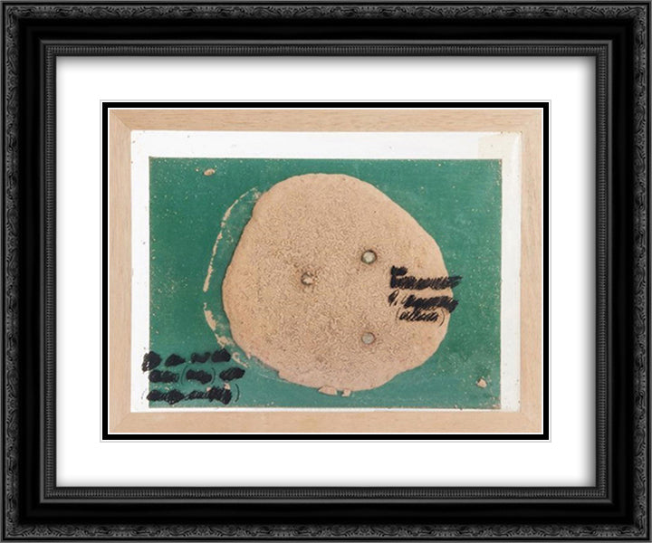 Self Portrait (D.111) 24x20 Black Ornate Wood Framed Art Print Poster with Double Matting by Roth, Dieter