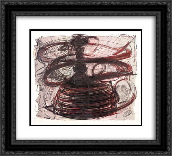Self - Portrait as Pile of Dog Dirt 22x20 Black Ornate Wood Framed Art Print Poster with Double Matting by Roth, Dieter