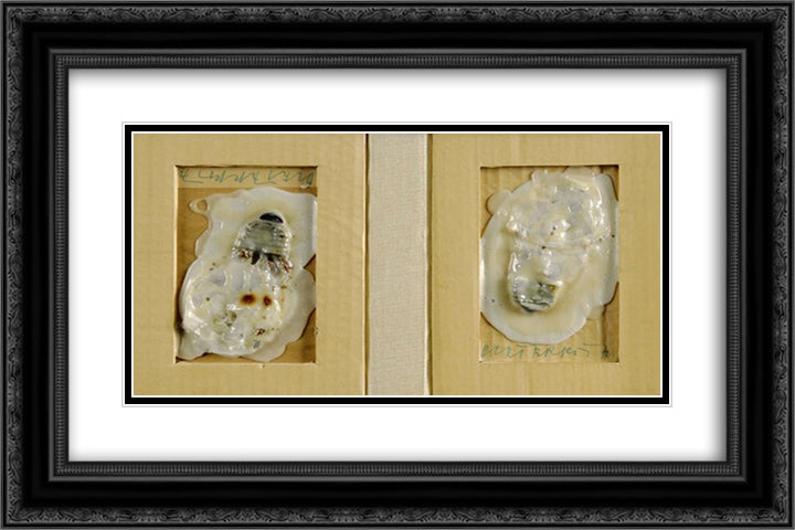 Snow 24x16 Black Ornate Wood Framed Art Print Poster with Double Matting by Roth, Dieter