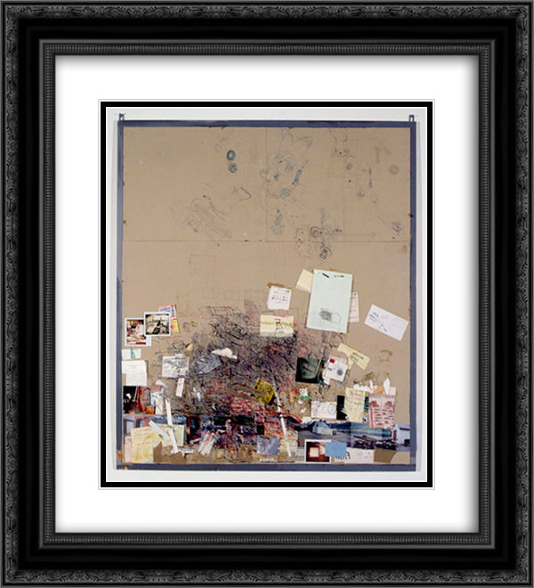 Tischmatte, Buro Hegenheimerstrasse, Base 20x22 Black Ornate Wood Framed Art Print Poster with Double Matting by Roth, Dieter