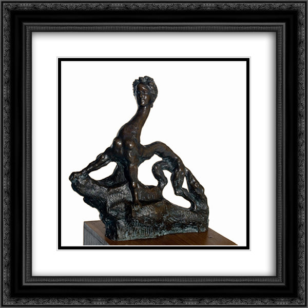 Chimera 20x20 Black Ornate Wood Framed Art Print Poster with Double Matting by Paciurea, Dimitrie