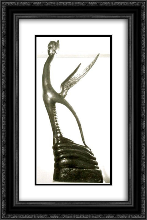 Chimera of the Sky 16x24 Black Ornate Wood Framed Art Print Poster with Double Matting by Paciurea, Dimitrie