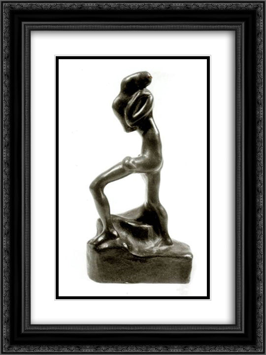 Woman Nude 18x24 Black Ornate Wood Framed Art Print Poster with Double Matting by Paciurea, Dimitrie